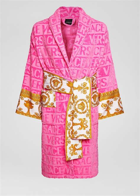 pink versace robe women's|versace housecoat.